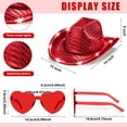 thumbnail image 2 of Set de Disfraz Sombrero Cowboy LED Zhanmai con Gafas para Mujeres y Hombres, 2 of 8