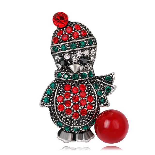 Yuarrent Decorado Árbol de Navidad Botas de Papá Noel Muñeco de nieve Campana Broche Bufanda Collar Solapa Broche de Navidad Regalo de niña Kits de decoración para fiestas No.64 Yuarrent JR0793-64