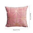 thumbnail image 3 of WNFJR 18x18 Inch Velvet Cushion - Decorative Gold Foil Geometric Pattern Soft Square Throw Pillow for Modern Homes Couch Sofa Bedroom Living Room Car, 3 of 4