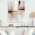 thumbnail image 2 of Designart Abstract Geode Geometric Pink And Red II Canvas Wall Art, 2 of 5