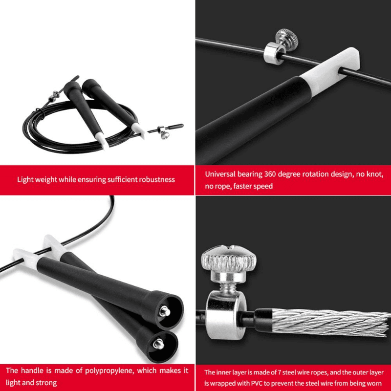 1pcs Speed Jumping Rope Steel Wire Durable Fast Jump Rope Cable Sport Exercise Workout Equipments Home Gym
