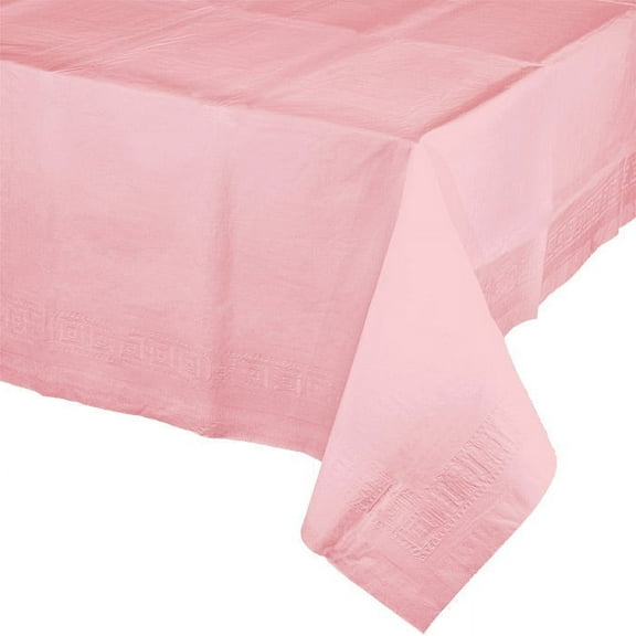 6 Count Bulk Pack Classic Pink Paper Table Covers 54" x 108"