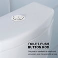 thumbnail image 4 of 1pc Dual Flush Toilet Water Tank Push Buttons with Rods Toilet Accessory (Silver), 4 of 8