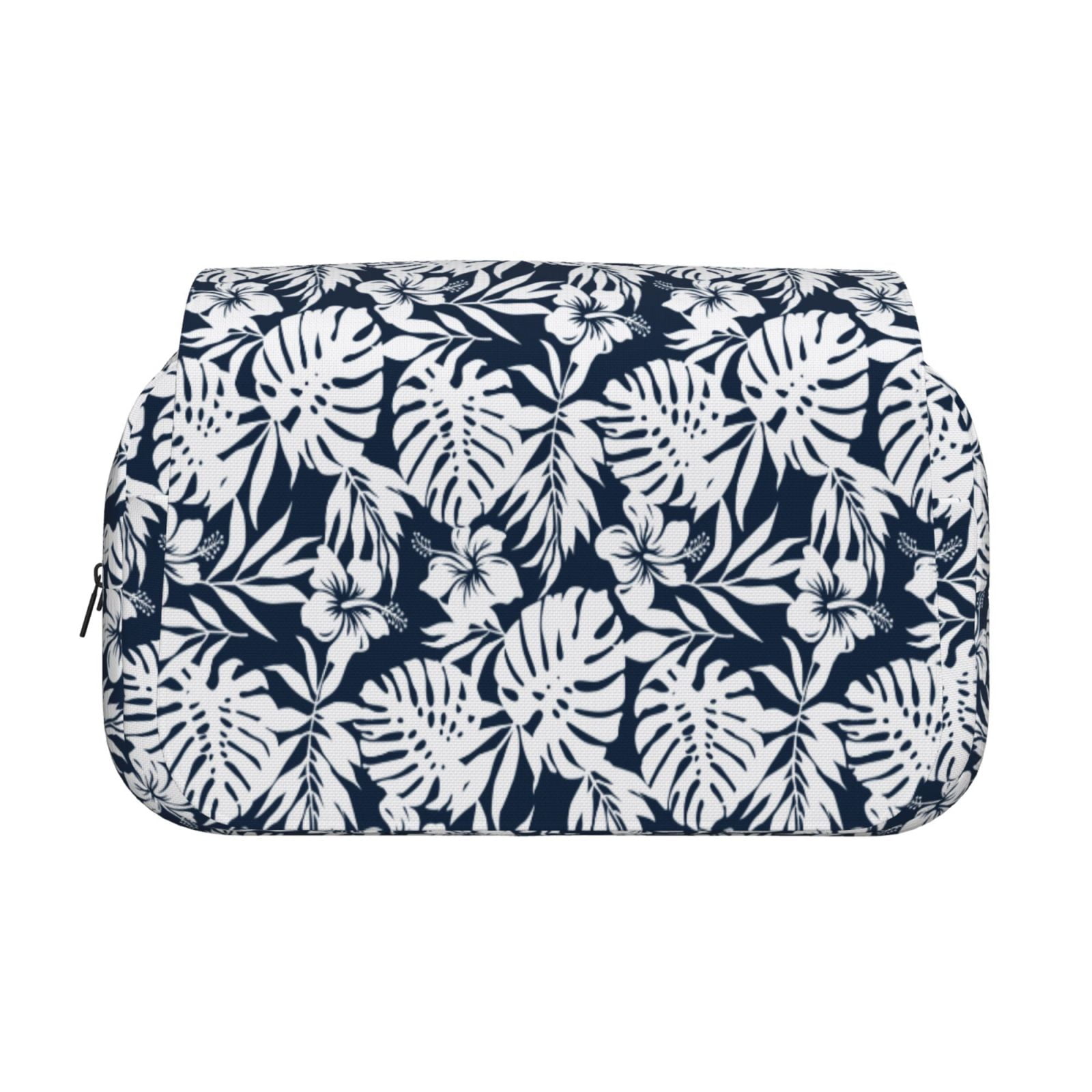 Rateoe Hawaiian Style Pattern Double Clamshell Pen Case, Storage Organizer with Two Zipper Compartments– Holds Up to 50 Pencils & Pens