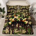thumbnail image 2 of jejeloiu Cartoon Console Gamepad Twin Sheet Sets,Vintage Camo Print Bedding For Boys Kids 3-Piece, 2 of 7