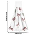 thumbnail image 2 of Dailycode Kitchen Wash Cloths with Hanging Loops Absorbent Absorbent Quick Drying Hand Towels, 2 Pack, Striped Bow, 2 of 7
