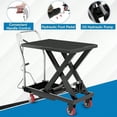 thumbnail image 4 of Hydraulic Lift Table Cart, 500 Lbs Capacity 28.5" Lifting Height Single Scissor Lift Table with Anti-Slip Pad & 4 Wheels for Material Handling & Transportation in Warehouse, Workshop, Black, 4 of 6