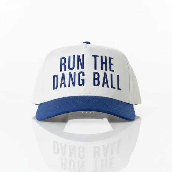 Run The Dang Ball Hat, Funny Embroidered Baseball Cap, Adjustable Unisex Hat for Casual Wear Street Fashion and Parties, Perfect Gift, Christmas, Holidays