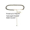 thumbnail image 4 of INSPIRE CHIC Rhinestone Belt for Women Sparkle Chain Crystal Plus Size Waist Belt for Jeans Dresses Fit waist up to 110cm/43" Black, 4 of 5