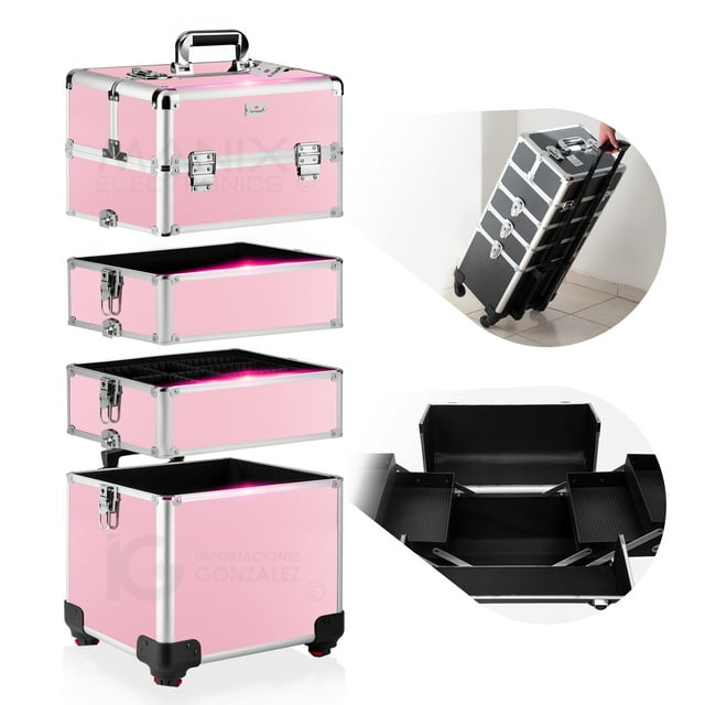 Neceser Cosmetiquera Divitech® Profesional Rosa Claro