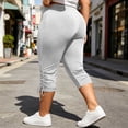 thumbnail image 5 of LIaqionyy Capri Leggings for Womens Knee Length Pants Lightweight Casual Layering Yoga Workout High Waisted Cropped Pant, 5 of 8