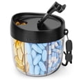 thumbnail image 1 of Dispensador de pastillas AMOOS Cute con 7 compartimentos sin BPA negro, 1 of 6