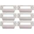 thumbnail image 3 of LEEYNEER6pcs Deadbolt Strike Plate for Door Stainless Steel Silver Reinforcement 4.5x2.3 Inches, 3 of 8