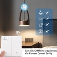 thumbnail image 3 of eMylo 433Mhz RF Relay Switch 1 Channel, AC 110V 120V 220V 240V Wireless Remote Control Relay Switch with 2 Transmitters, Wireless Momentary Switch for Home Light, 3 of 8