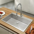 thumbnail image 5 of TECASA 33-inch 18 Gauge Single Bowl Dual-mount Stainless Steel Kitchen Sink, 5 of 9
