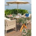 thumbnail image 5 of Outdoor Tablecloth with Umbrella Hole for Patio/Picnic/Party/Camping, Tropical Palm Trees Waterproof Table Cloth Rectangle Table Cover Washable, Boho Vintage Summer Forest Burlap (54"x 80"), 5 of 9