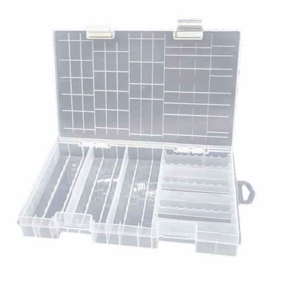 Battery Storage Box for 60 AA 40 AAA Batteries Container Lightweighted Designing with Transparent Lid