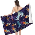 thumbnail image 2 of Galaxy Printed Hand/Pool/Bath Towel,Rockets and Planets,Kitchen Dish Towel,Quick Dry,Soft,Absorbent and Lightweight,Multicolor - 30 * 60 inches, 2 of 8
