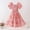 Watermelon Red, variant on WOYY Big Girls Floral Tiered Dress Short Puff Sleeve Summer Beach Dress, Sizes 8-17