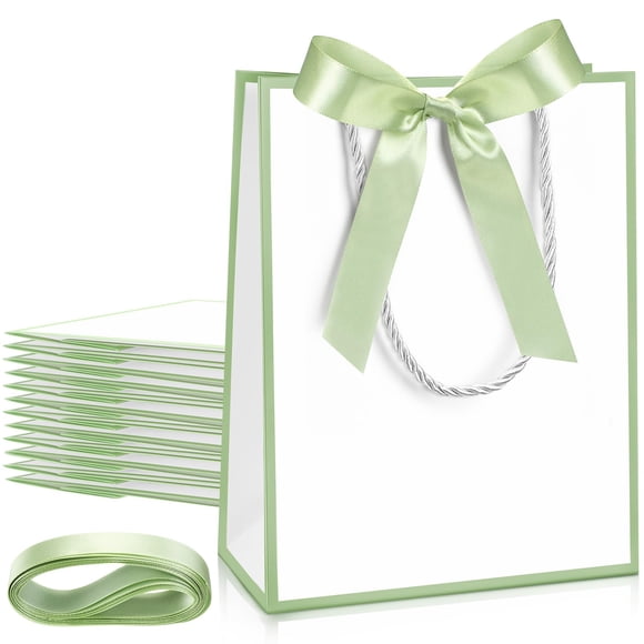 Bolsas de regalo Silkfly Thank You, 12 unidades con asas, 23 x 18 x 8 cm