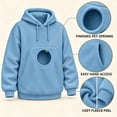 thumbnail image 3 of Unisex Pet Pouch Hoodie,Fall Soft Kangaroo Pullover Sweatshirt with Big Size Front Dog & Cat Carrier Hoodies, 3 of 4