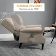 thumbnail image 5 of HOMCOM Massage Recliner Sofa with Heat Function, Remote Control, Beige, 5 of 11