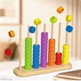 thumbnail image 4 of Kids Board Games Wooden Color Matching Puzzle For Ages 3 To 6 With Rings And Board, 4 of 6