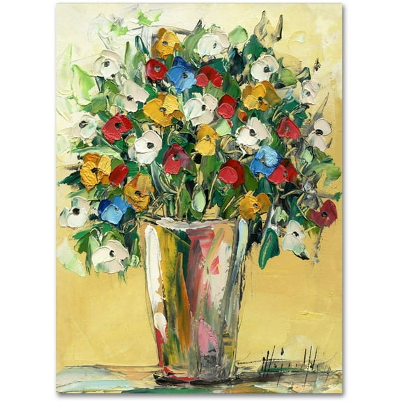 Trademark Fine Art "Spring Flowers in a Vase 9" Canvas Art by Hai Odelia