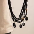 thumbnail image 5 of Men's Stainless Steel Tiger's Eye Beaded Necklace - Minimalist and Versatile Bead Jewelry for Stylish Gentlemen, 5 of 9