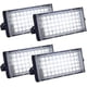 thumbnail image 1 of Paquete de 4 luces de inundación LED para exteriores, impermeables, ultrabrillantes, Ip66, para patio, garaje, campo deportivo (50w) (hy), 1 of 5