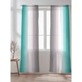thumbnail image 2 of Sheer Curtains 96 Inches Long 2 Panels Set for Living Room, Teal Green Grey Semi Sheer Curtains for Windows, Gray Farmhouse Modern Rustic Voile Window Treatments Rod Pocket Curtain, 2 of 7