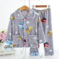 thumbnail image 1 of Pijamas de Otoño/Invierno para niñas, conjunto de 2 uds. De ropa para niños, bata infantil de franela, juegos de ropa de lana, 1 of 4