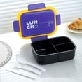 thumbnail image 6 of MMJ Sealed Plastic Lunch Box with Compartments Leakproof for Office Work Microwave Safe 8.3x6.3x3.2in, 6 of 6