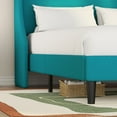 thumbnail image 4 of SHA CERLIN Full Size Upholstered Platform Bed Frame with Wingback Headboard, Blue, 4 of 6