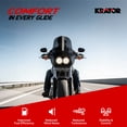 thumbnail image 4 of Krator 15" Motorcycle Fairing with Windshield, Compatible with Harley Dyna Fat Bob FXDF 2008-2017, Gloss Black ABS Headlight Fairing, Windscreen for Wind Protection, Mounting Kit included, Black Smoke, 4 of 9