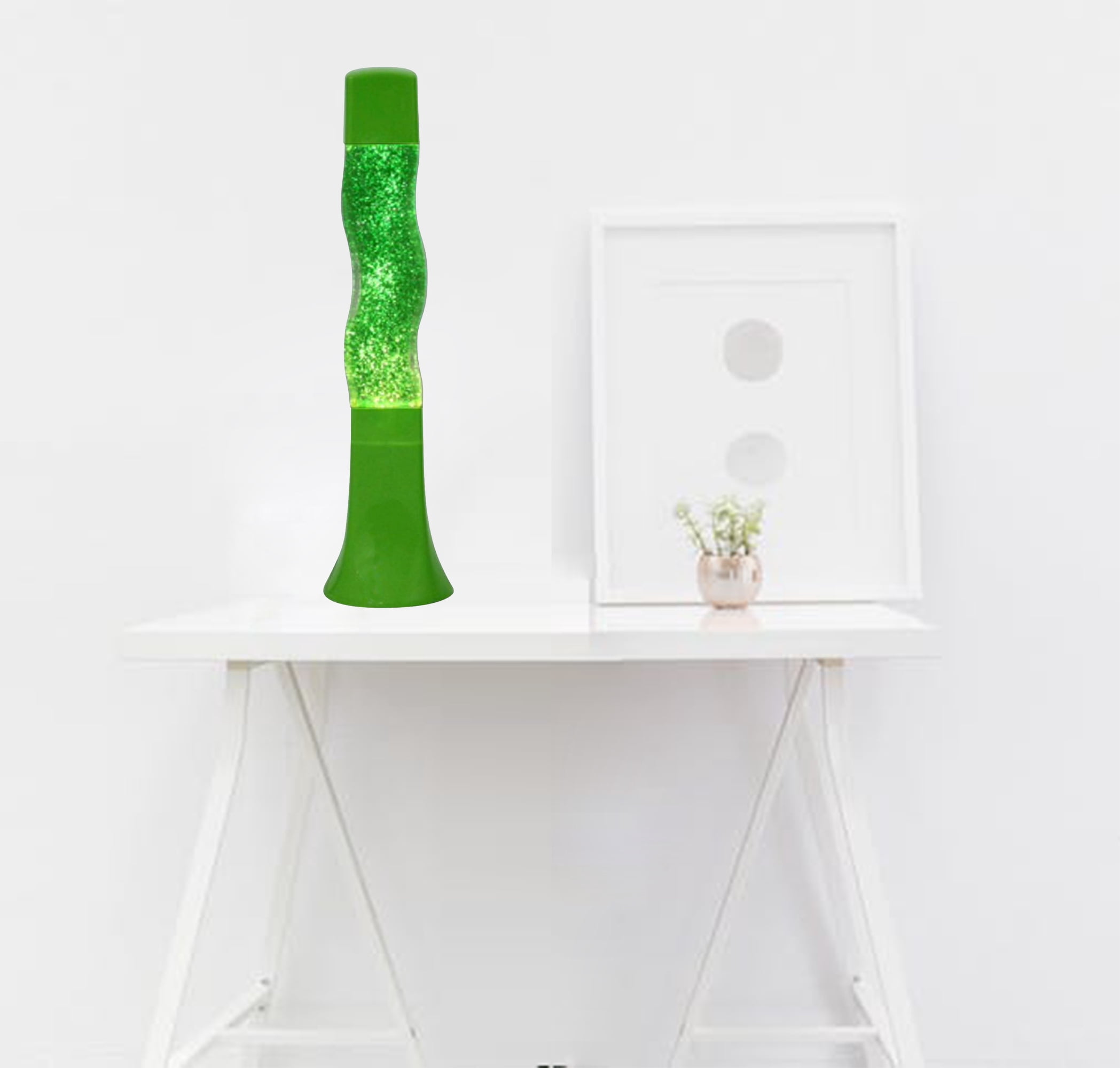 Creative Motion Lamp, Groovy Glitter / Lime, Height: 16 ", Party, Event, Birthday, Dorm, Office, Living room, Kids' room