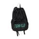 thumbnail image 3 of Mochila con cordón, bolsa de nailon informal con bolsillos, portátil, para playa Negro, 3 of 8