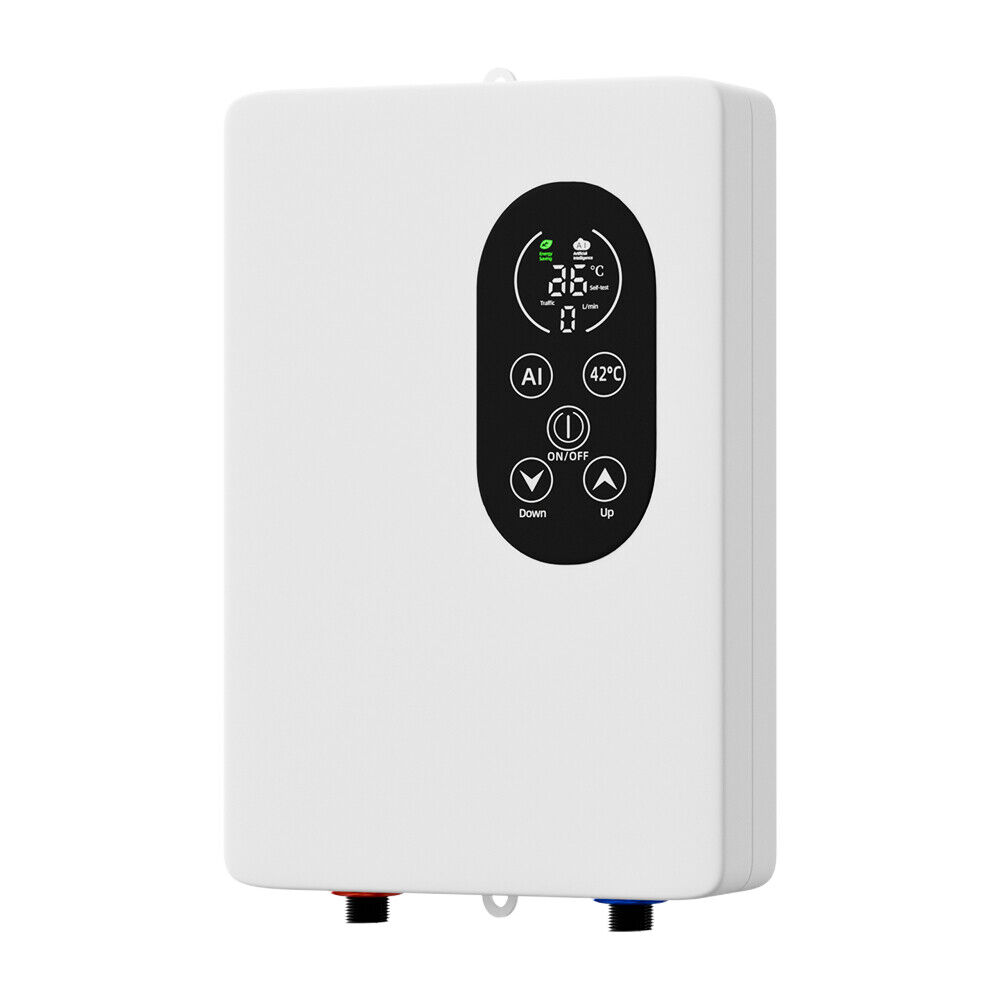 JahyShow Instant Hot Tankless Water Heater Electric Boiler for Shower Bathroom 110V 3400W