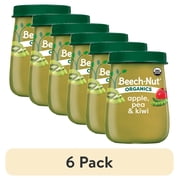 (6 pack) Beech-Nut Organics Stage 2 Organic Baby Food, Apple Pea & Kiwi, 4oz Jar