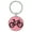 Pink, variant on Bike Silhouette Biking Cycling Teal  Laser Engraved Leatherette Keychain Backpack Pull - 1.5 x 3 Inches