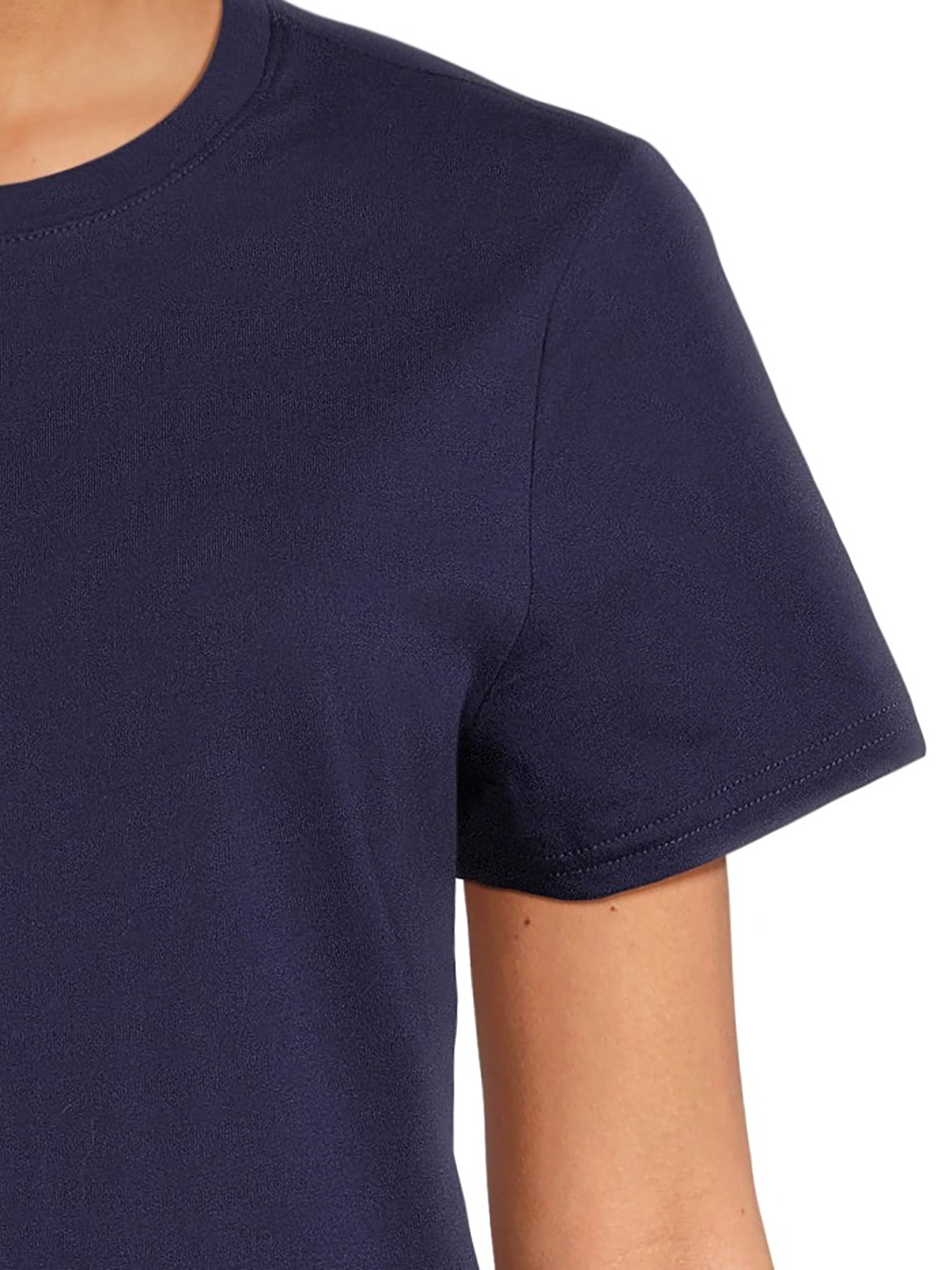 RealSize Women's Crewneck Tee with Short Sleeves, Sizes XS-XXXL
