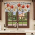 thumbnail image 6 of 2 Pack Valances for Window, Retro Floral Short Curtains for Kitchen Bedroom Living Room, Red Yellow Tulips Barm Doors Farmhouse Wooden Rod Pocket Small Window Treatment Valance Drapes 42 x 18 Inch, 6 of 8