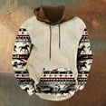 thumbnail image 2 of Men's Hoodies Colour Block Vintage Ethnic Style Printed Pullover Hooded Sweatshirts with Pockets Fall Sweatshirts Work Wear Sweaters Fleece Lined Hoody Long Sleeve Tops Hoodie for Men, 2 of 3