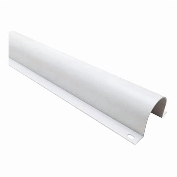 Wire Guard, 1 in H, 25 ft L, 1 in W, 1 Channel, PVC, White