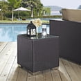thumbnail image 3 of Modway Convene Aluminum and Rattan Patio Side Table in Espresso, 3 of 3