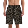 thumbnail image 1 of Swimsuits Blue Wave Gym Shorts Summer Abstract Print Hawaii Board Short Pants Men Printed Sports Fitness Quick Dry Swim Trunks, 1 of 5