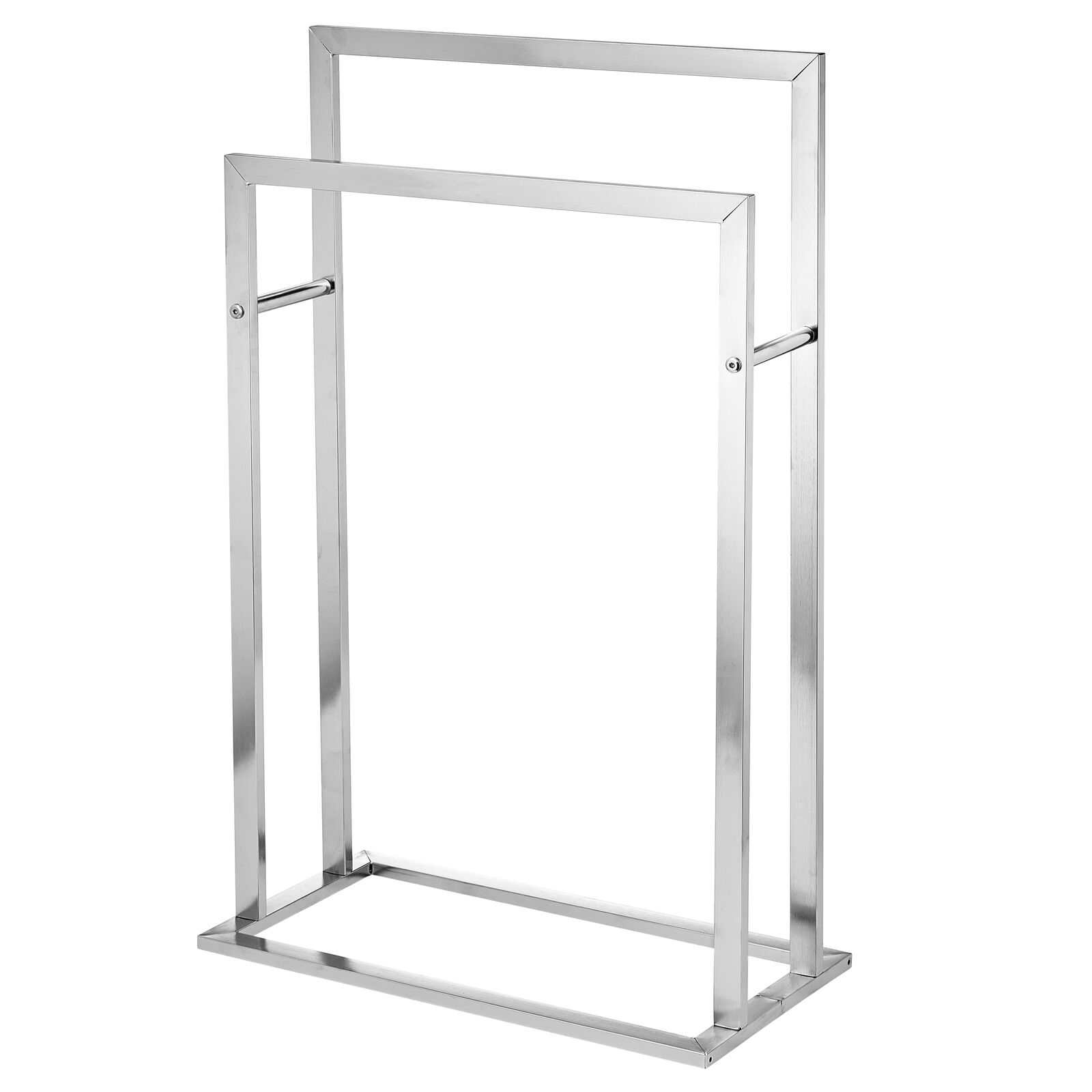 mDesign Metal Tall 2Tier Freestanding Towel Rack Holder for Bathroom
