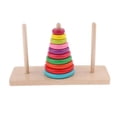 thumbnail image 2 of Juguete de madera para apilar, juego de apilar bloques de color del juego de juguetes, colores y aprendizaje de tamaño relativo, material educativo sensorial para niños y bebés, niños BLESIY Juguete de madera para apilar, 2 of 6