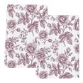thumbnail image 2 of Pink Rose Kitchen Towels Set of 2, Rustic Vintage Botanical Floral Watercolor Absorbent Dish Towels for Kitchen, Microfiber Hand Towel, Quick Drying Tea Towel for Cleaning Decorative Dishcloths, 2 of 7