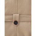 thumbnail image 4 of KVE Women's Classic Double Breasted Pea Coat Winter Mid-Long Slim Trench Coat with Belt Khaki Medium, 4 of 7